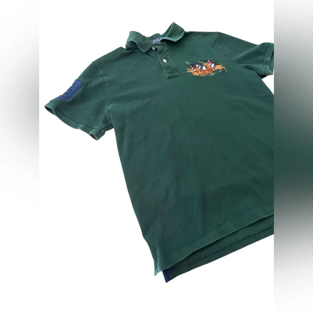 Ralph Lauren Polo Dark Green Polo with Embroidered Design